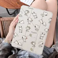Funda Simple con Diseño de Snoopy para iPad Air 11, iPad 10ª y 11ª Generación A16, iPad 9ª Generación, iPad Pro 11, 4, 5, 10.9 pulgadas, 12.9 M2, M3, M4, Mini 7, con Soporte para Lápiz