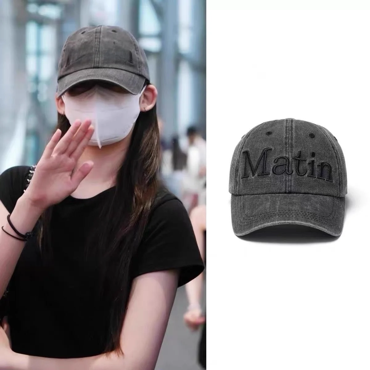 Rora  Embroidered Baseball Cap Cotton Geometric Block Pattern Unisex Autumn Winter Youth Fashion Hat
