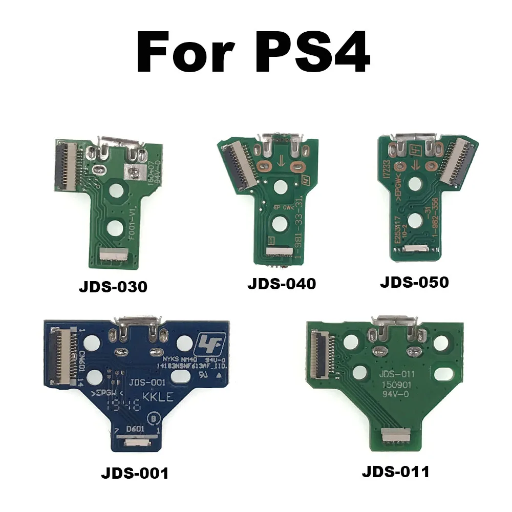 USB Charging Port Socket Circuit Board For 12Pin JDS 011 030 040 050 14Pin 001 Connector For PS4 Controller