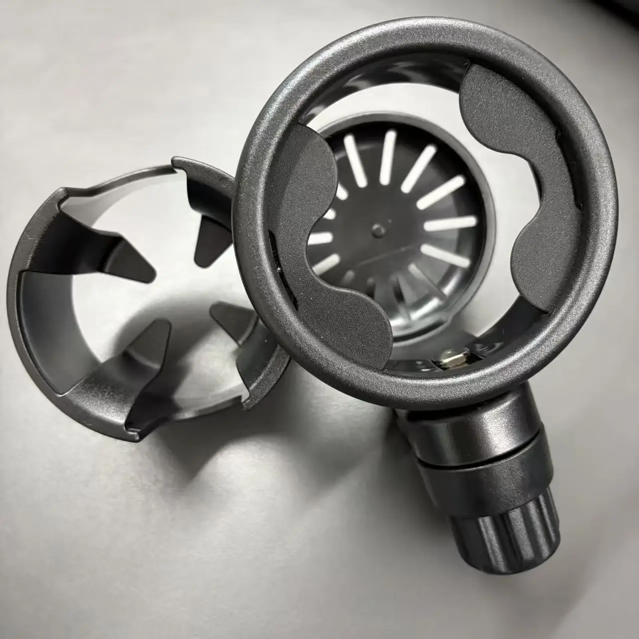 Baby stroller rotating cup holder 2-in-1 multifunctional phone holder, bottle holder, universal stroller