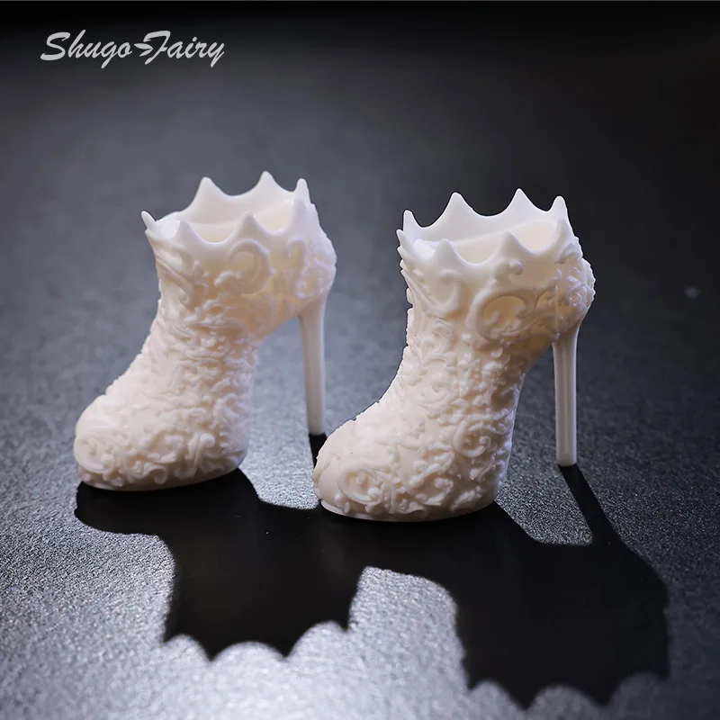 BJD Shoes 1/4 Bjd Dolls High Heeled Suction Foot Fashion Carved Shoes BJD Accessories 1/4 Minifee Girl Body Bjd Doll Shoes