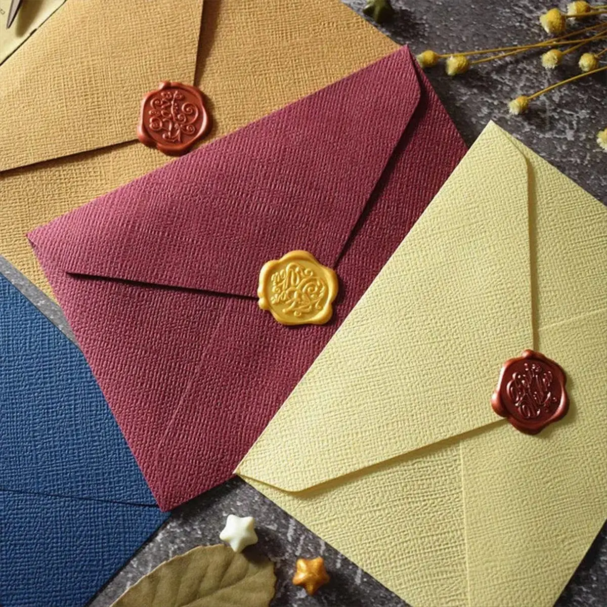 828 50pcs 20.1x15.1cm Envelopes for Wedding Invitations Business Postcard Texture Stationery Supplies Storage Bag A