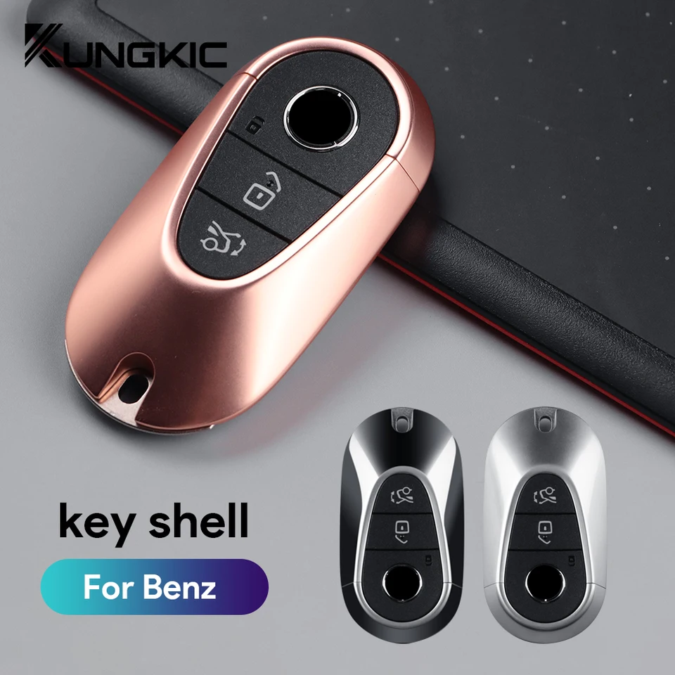 Metal Car Key Shell for Mercedes C S Class Silver