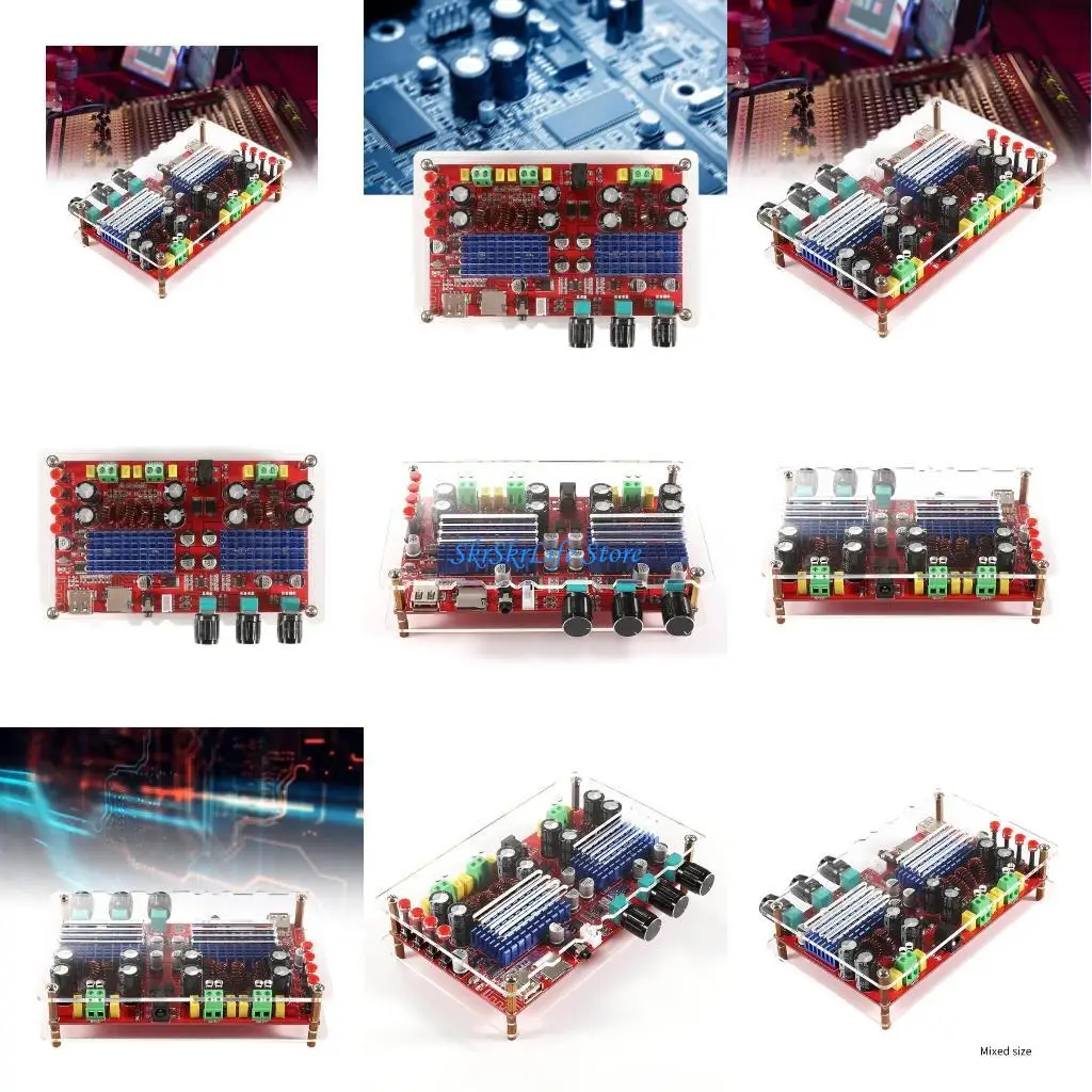 

E65E XH-M560 HighpowerTPA3116D2 Wireless 2.1 Digital Amplifiers Board Memory Card Decoding DC12-24V