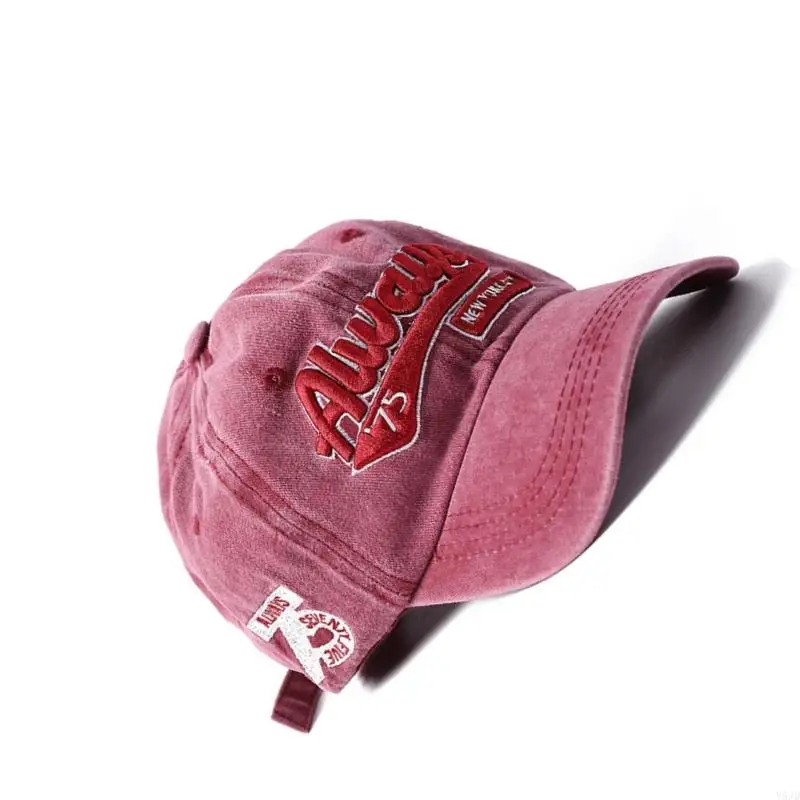 Y5JD Vintage Sport Hat Cotton Cotton Caps دائمًا تطريز أسلوب شارع قابل للتعديل #3
