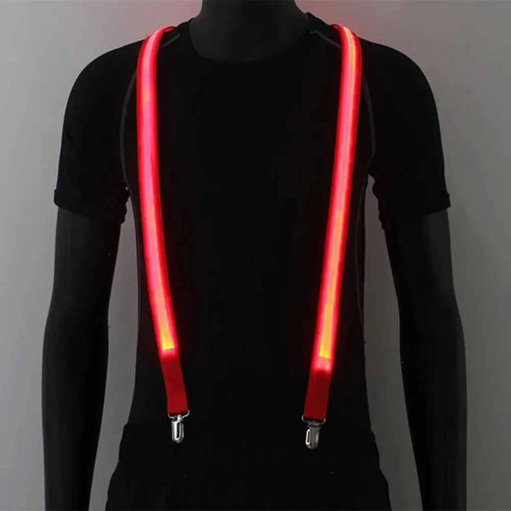 LED Suspenders with Bow Tie Party Supplies Festival Wedding Party Accessories Glow-in-the-dark Bright Materials SD01