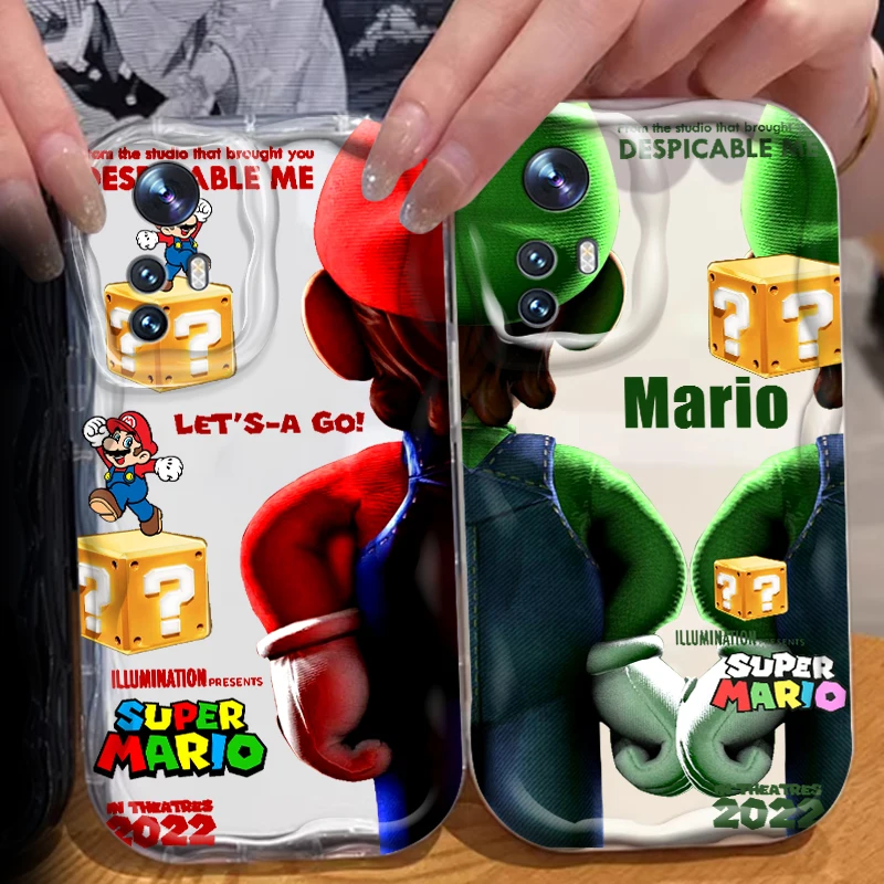 

M-Marios Art Popular Cartoon For Xiaomi Mi 14 12 12T 11 Lite Poco M6 X6 X5 X4 X3 M3 F4 Pro GT NFC 5G Wave Oil Soft Phone Case