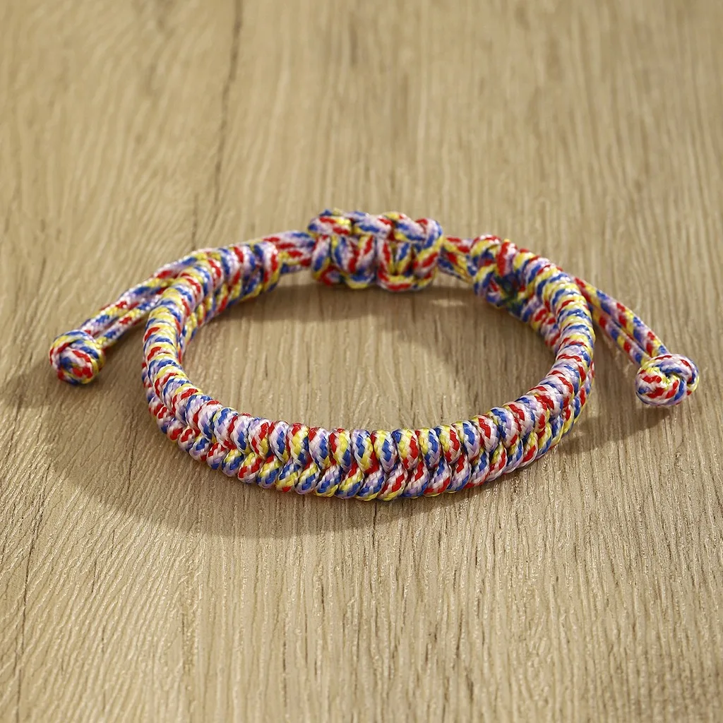 Wrist Bracelet Unisex Handmade Woven Bracelet Braided Nylon Cord Bracelet Textured For Commuting Gift Giving