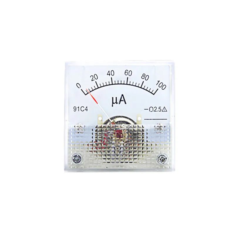 91C4 Class Ampere Analog Panel Meter Ammeter 2.5 Accuracy DC 50uA 100uA 200uA 300uA 500uA High Quality