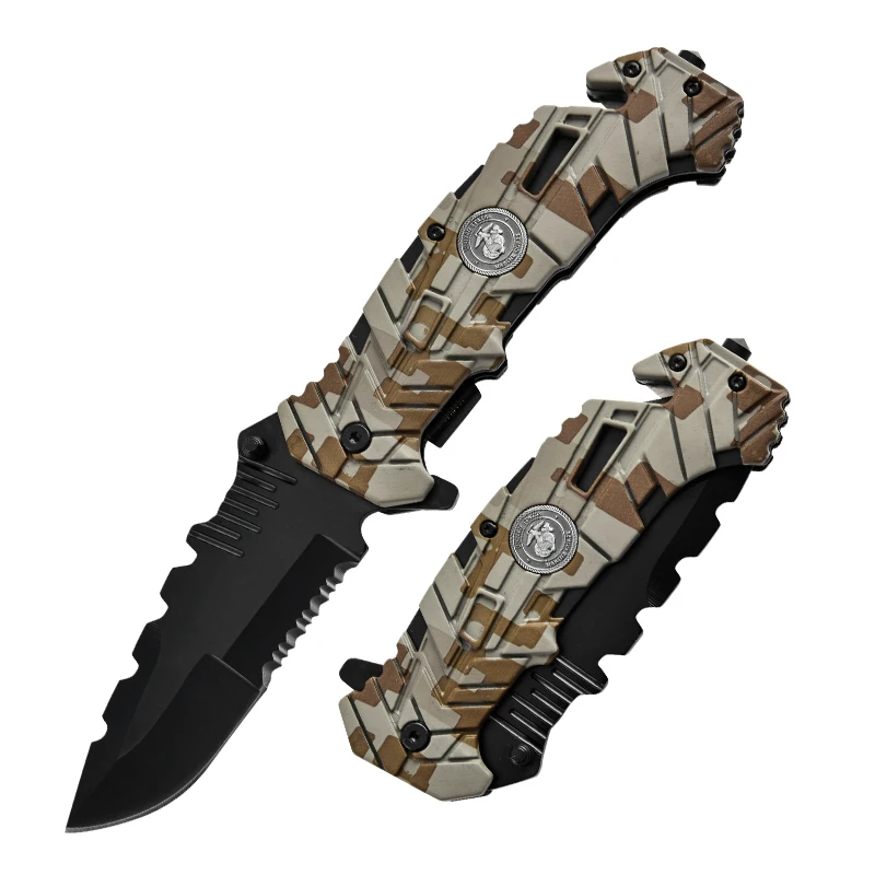 Outdoor Foldableing Knife with Complex Camouflage Foldableing Knife, Camping Fishing Foldableing Knife, High Hardness Foldablein