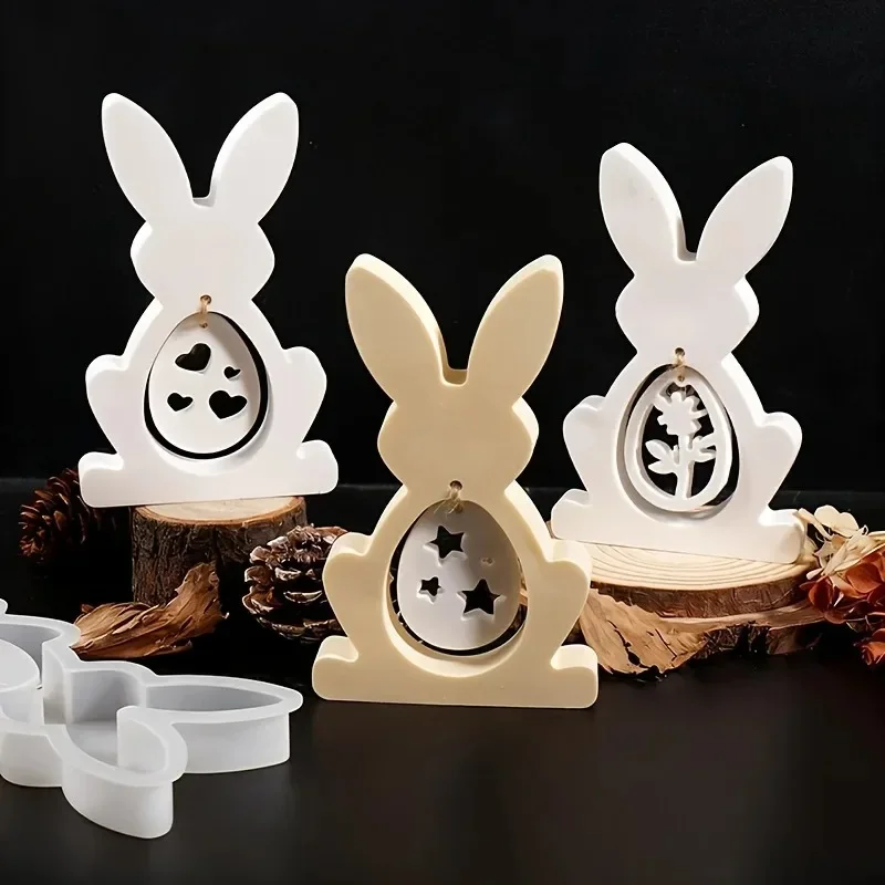

2026-Latest Model 3D Easter Silicone Molds | Bunny, Egg, Mushroom Shapes for Resin and Plaster Casting for Create Hanging Decor