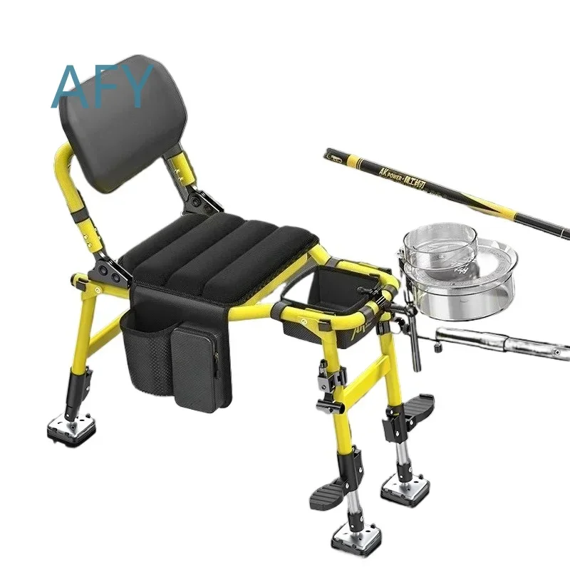 Knight Angler Chair for Fishing Seat for Outdoor Camping for All Terrain for Foldable Stool for Heavy Duty Portable for Quick