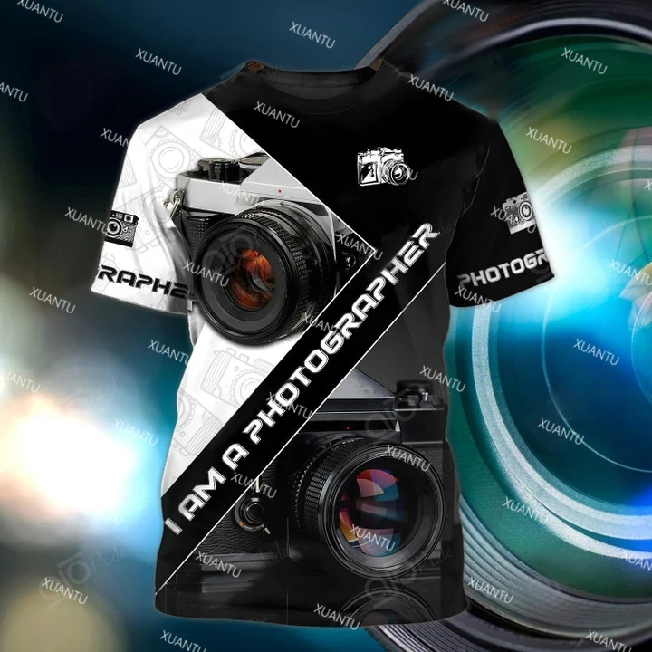 

Футболка мужская с 3D-принтом и графическим изображением камеры, модный Повседневный Топ оверсайз с коротким рукавом, рубашка в стиле унисекс, на лето