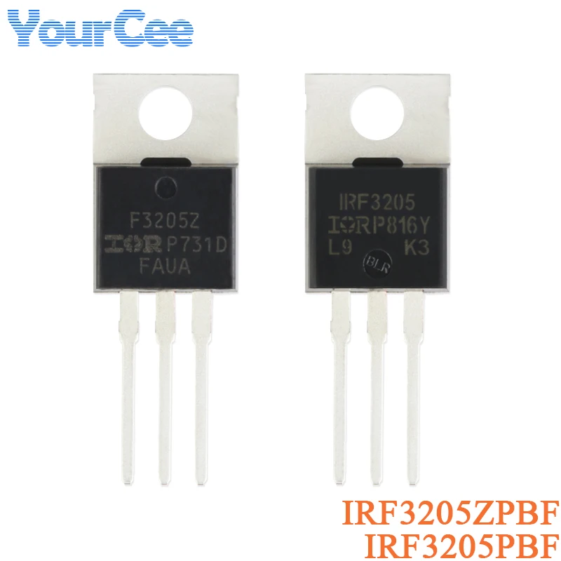 5Pcs IRF3205ZPBF IRF3205PBF TO-220 F3205Z IRF3205Z IRF3205 N-Channel 55V 75A 110A Inline MOSFET DIP Chip