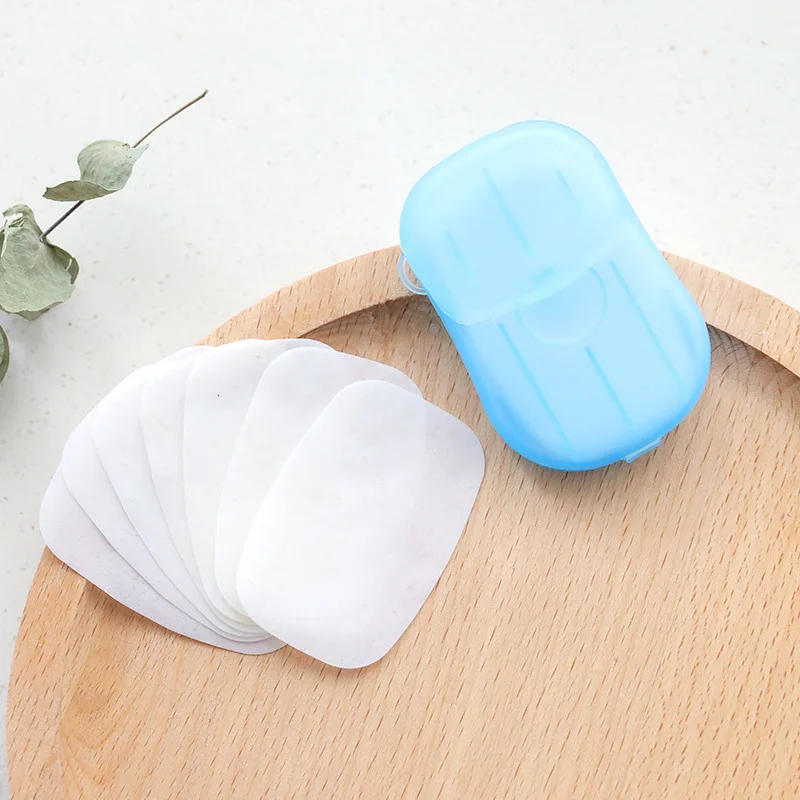 Outdoor Paper Soap Convenient Health 20 Sheets Camping Portable Washing Face Bath Scented Slide Sheets Foaming