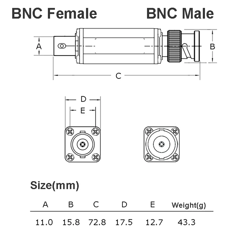 

BNC Low Pass Filter 3.5MHz/7MHz/1.5MHz Male to Female 50 Ω Compact