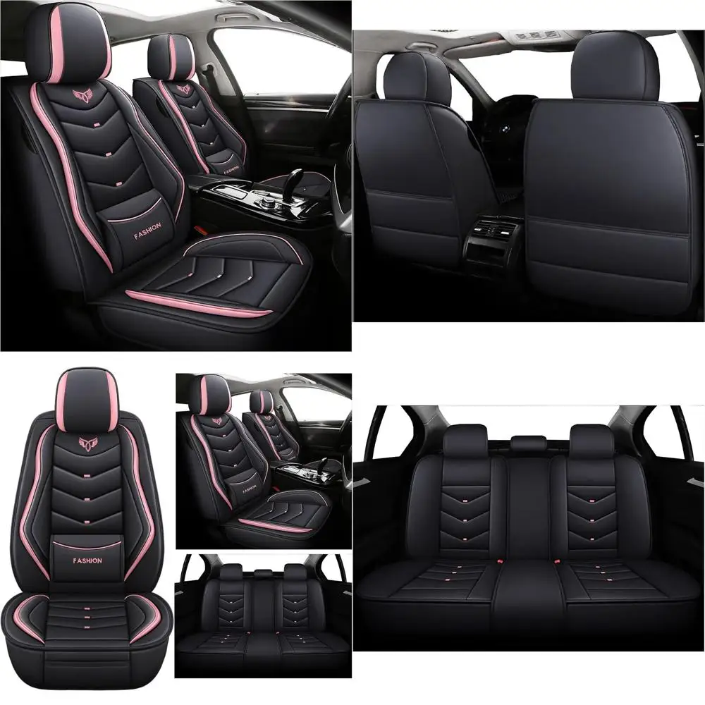 

Полный комплект чехлов на автомобильные сиденья, водонепроницаемые автомобильные чехлы на сиденья с фиксированной опорой из пиломатериала, универсальные кожаные чехлы на сиденья для автомобилей, внедорожников, T