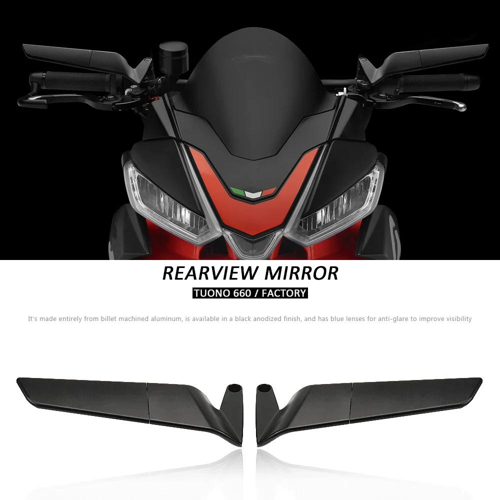 

Для Aprilia Tuono 660 2021-2023 мотоциклетное алюминиевое ветрокрыло, регулируемое вращающееся зеркало заднего вида TUONO 660 Factory 2022 2023