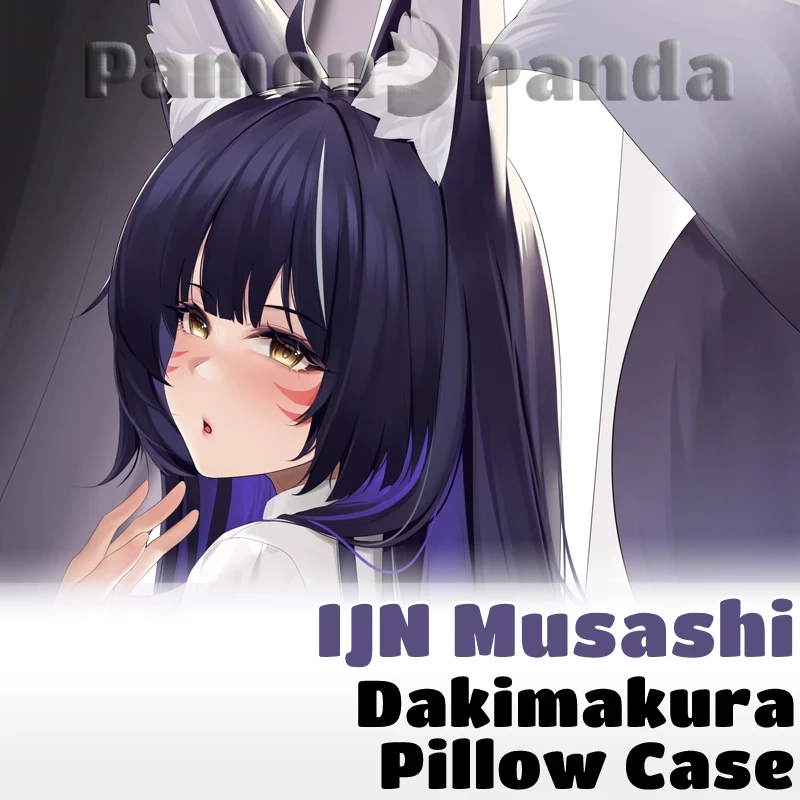 IJN Musashi Dakimakura Azur Lane Game Sexy Pillow Case Hugging Full Body Cushion Cover Otaku Pillowcase Bedding Decor Home Gift