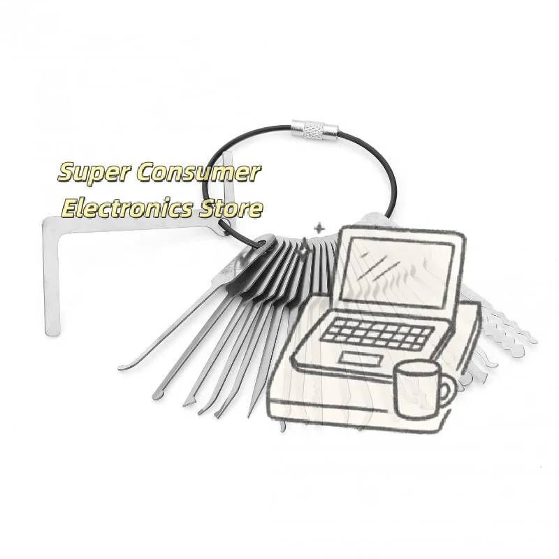 21-in-1 Folding Stainless Steel Repair Tools Rustproof Hanging Hook Portable Multifunctional for Car Repair Home Outdoor Activi