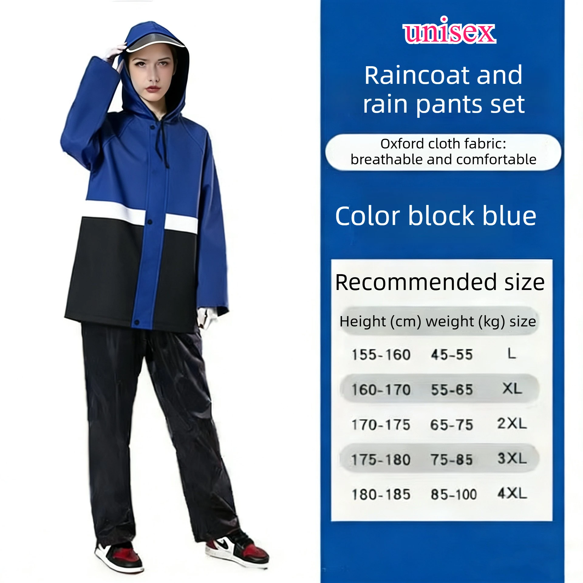 Raincoat Motorcycle Rain Suit Oxford Clothes  Full Body Waterproof Rainwear for Adult Electric,Moto Bike, walking Equipment