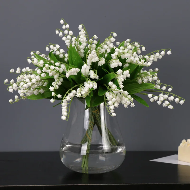 

Convallaria Majalis Artificial Flowers Plastic Fake Plant for Home Outdoor Bedroom Office Wedding Decoration Free Shipping