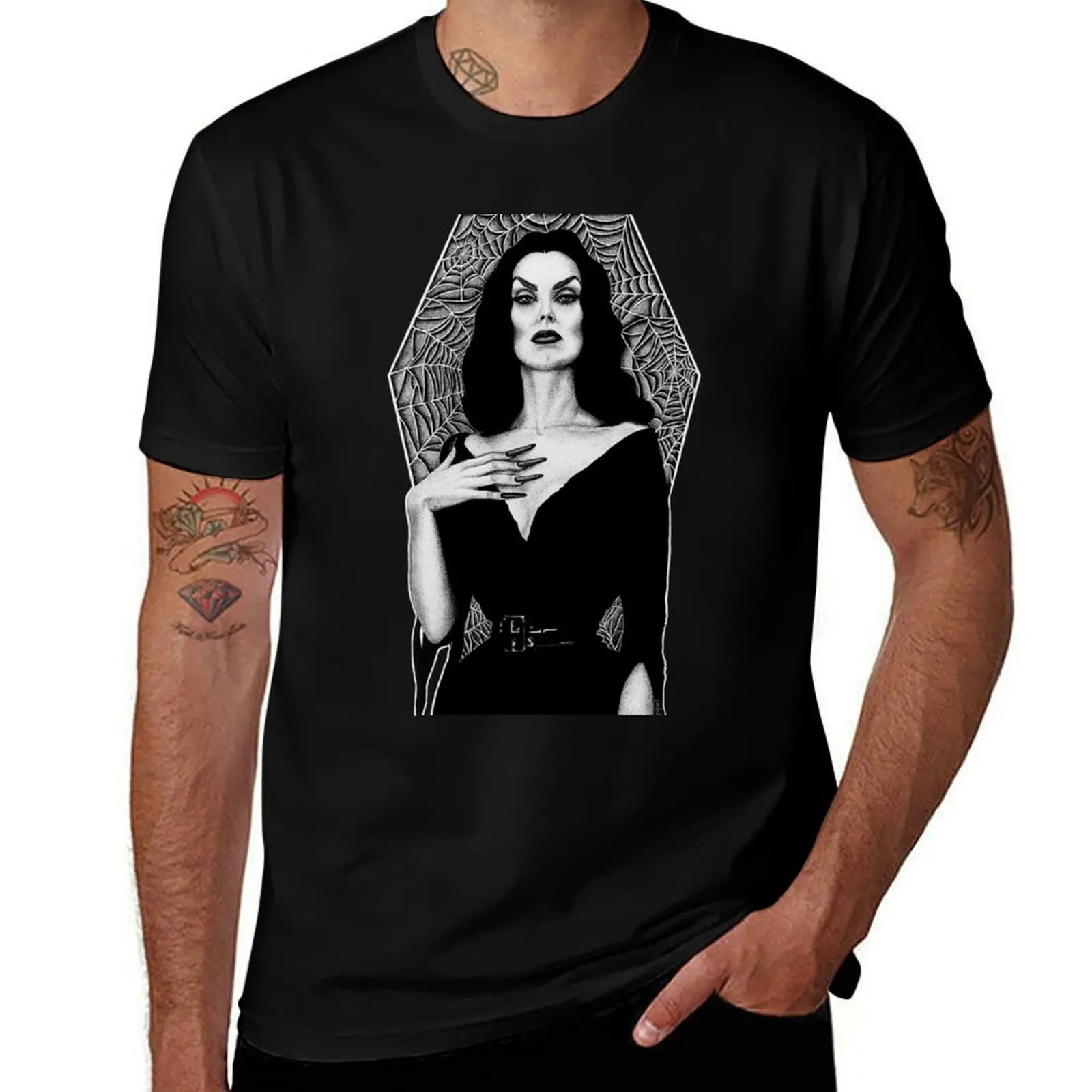 Vampira T-Shirt Plus Size Summer Casual T-Shirt