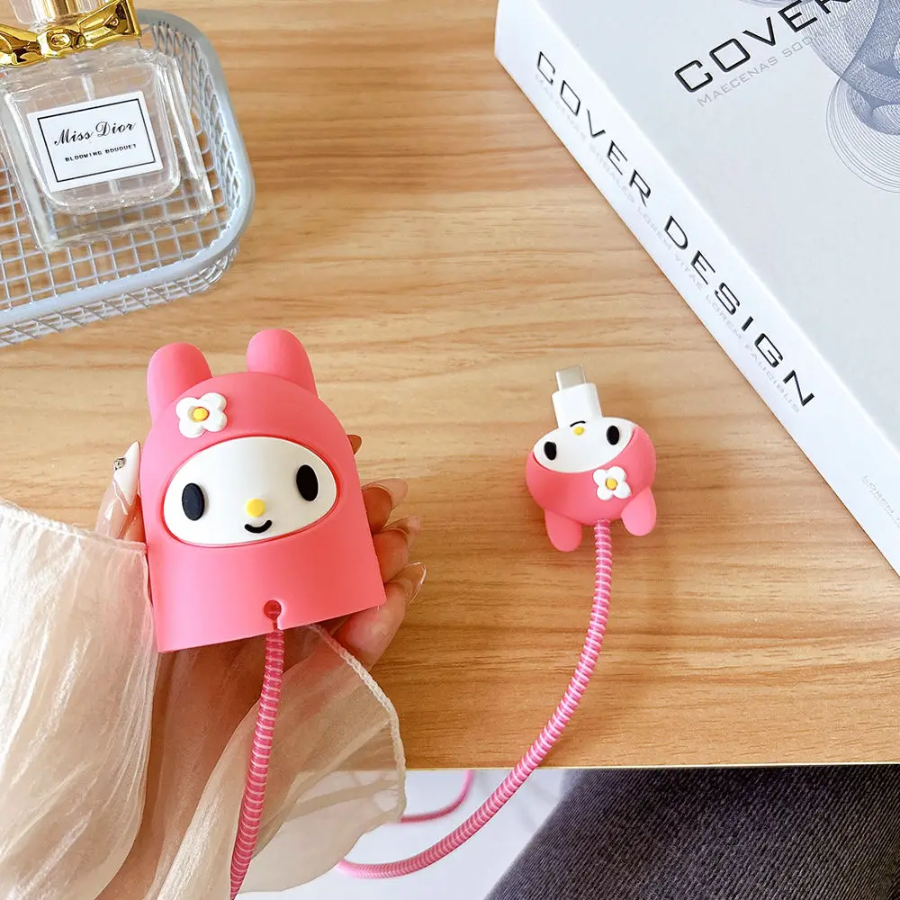 Cute Cartoon Mymelody Charger Stand Mount Silicone Dock Holder for iWatch Series Ultra/9/8/7/6/5/4/3/2/1/se Charge Cable Gifts