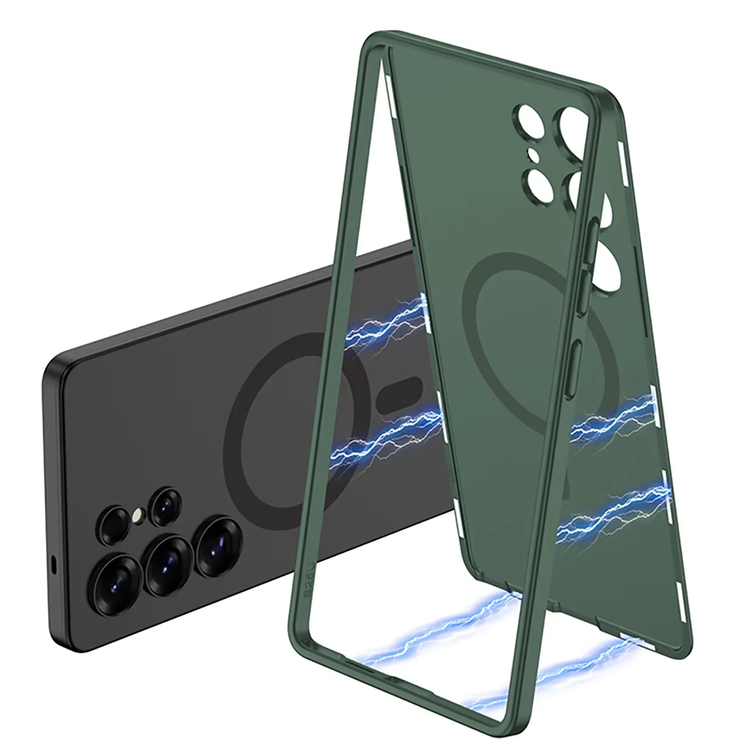 2-in-1 Large Base Telecom Original Automotive Protection Discovery Case สําหรับ Samsung Galaxy S25 Ultra 5G