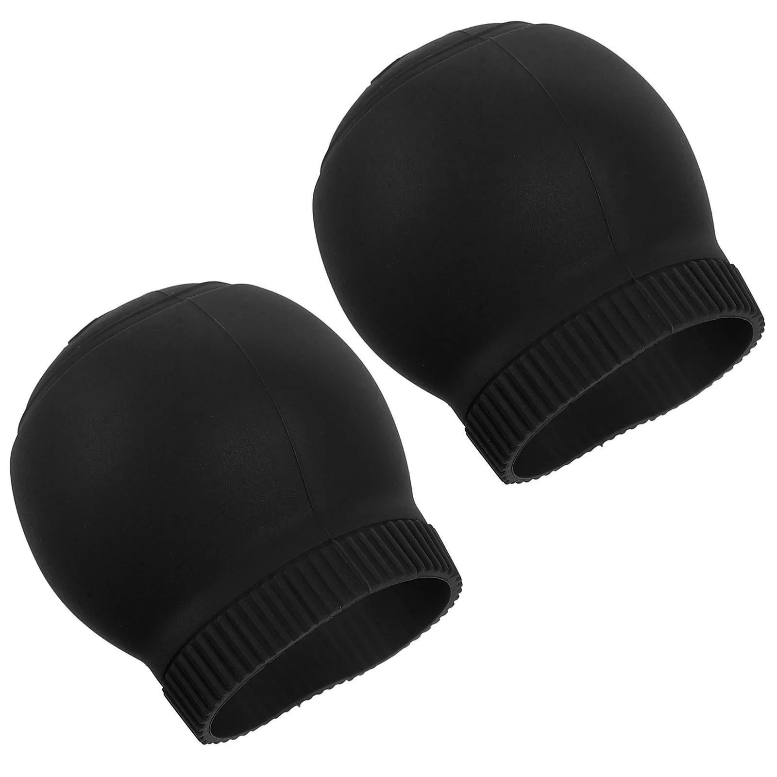 

2Pcs Round Gear Shift Knob Cover Nonslip Design for Most Manual Cars Black Stylish Vehicle Interior Protection