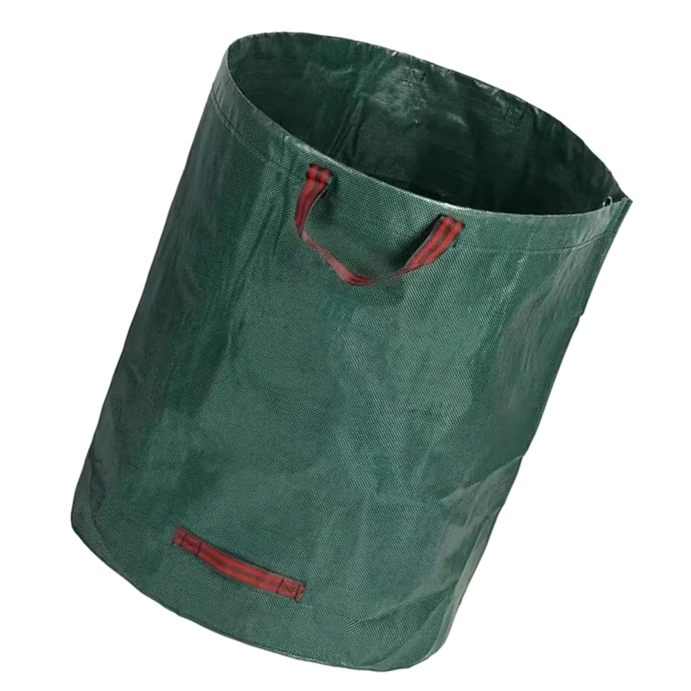 Portable Reusable Trash Storage Container Large Capacity Garden Garbage Container Waterproof PP Woven Bag 100/200/300/400/500L