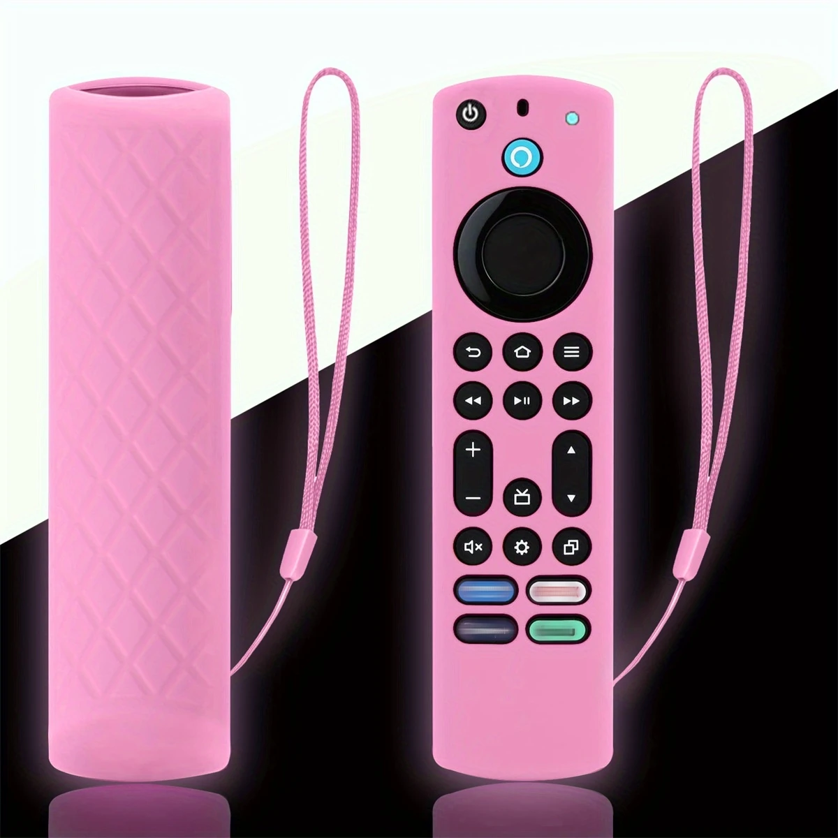   Silikon-Fernbedienungshülle, leuchtet im Dunkeln, für Firetv 4K Max (2.)/Insignia/Pioneer/Omni (QLED)-Serie mit Umhängeband, leichte Ameise – Detail 8