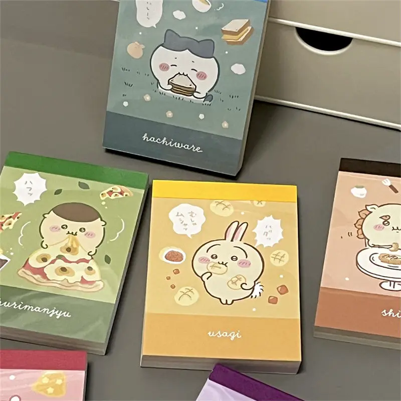 New Cute Chiikawas Notebook Portable Hand Account Usagi Hand Book Note Paper Cartoon Memo With Stickers For Girls Gift Toys