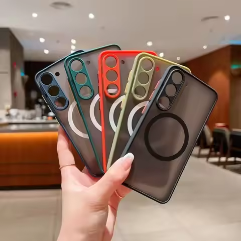 Macsafe Magnetic Wireless Charging Case For Magsafe Samsung Galaxy S25 S24 S23 S21 S20 FE S22 Note20 Ultra Note10 Plus Note 9 8