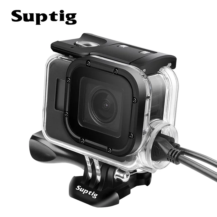 Rechargeable waterproof case for GoPro Hero 6/5/ 7 black