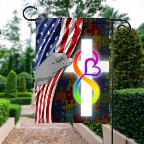 Autism Awareness Flag, Autism Puzzle Ribbon Flag, Autism Neurodivergence Flag VVL YYX EEZ