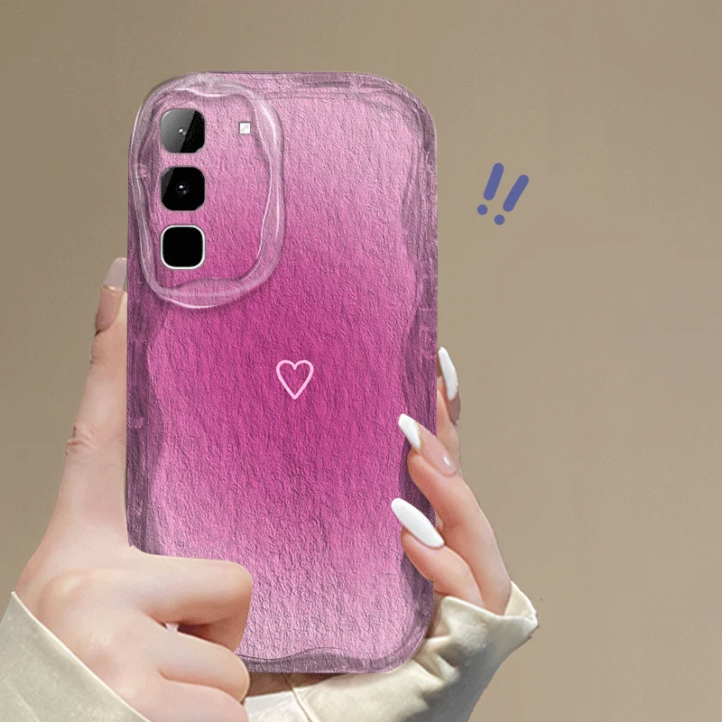 Flexible TPU Case For Infinix Hot 70 4G Protective Cover Shockproof Loving Heart Pattern Fundas