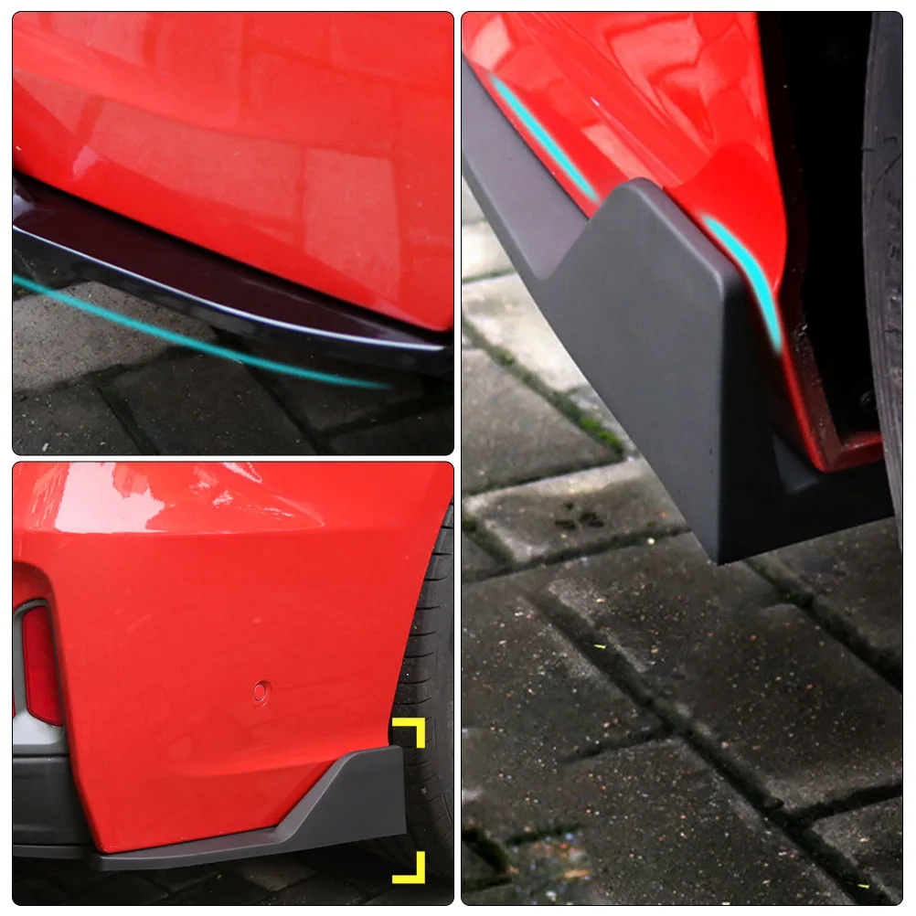

2 Pcs Rear Bumper Lip Spoilers Black Side Diffuser Universal Car Accessories Protector Anti Scratch Car Exterior Parts