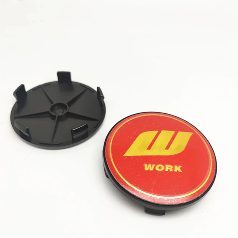 4pcs 68mm W Work Emotion Wheel Center Cap Hub Auto Rims Caps Cover Badge Emblem Car Styling Accessories