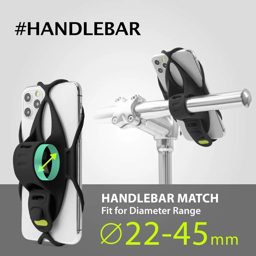 Universal Cycling Phone Holder with ScratchFree Silicone and AntiSlip Design for Handlebar Durable Bike Tie Mount Compatible wi