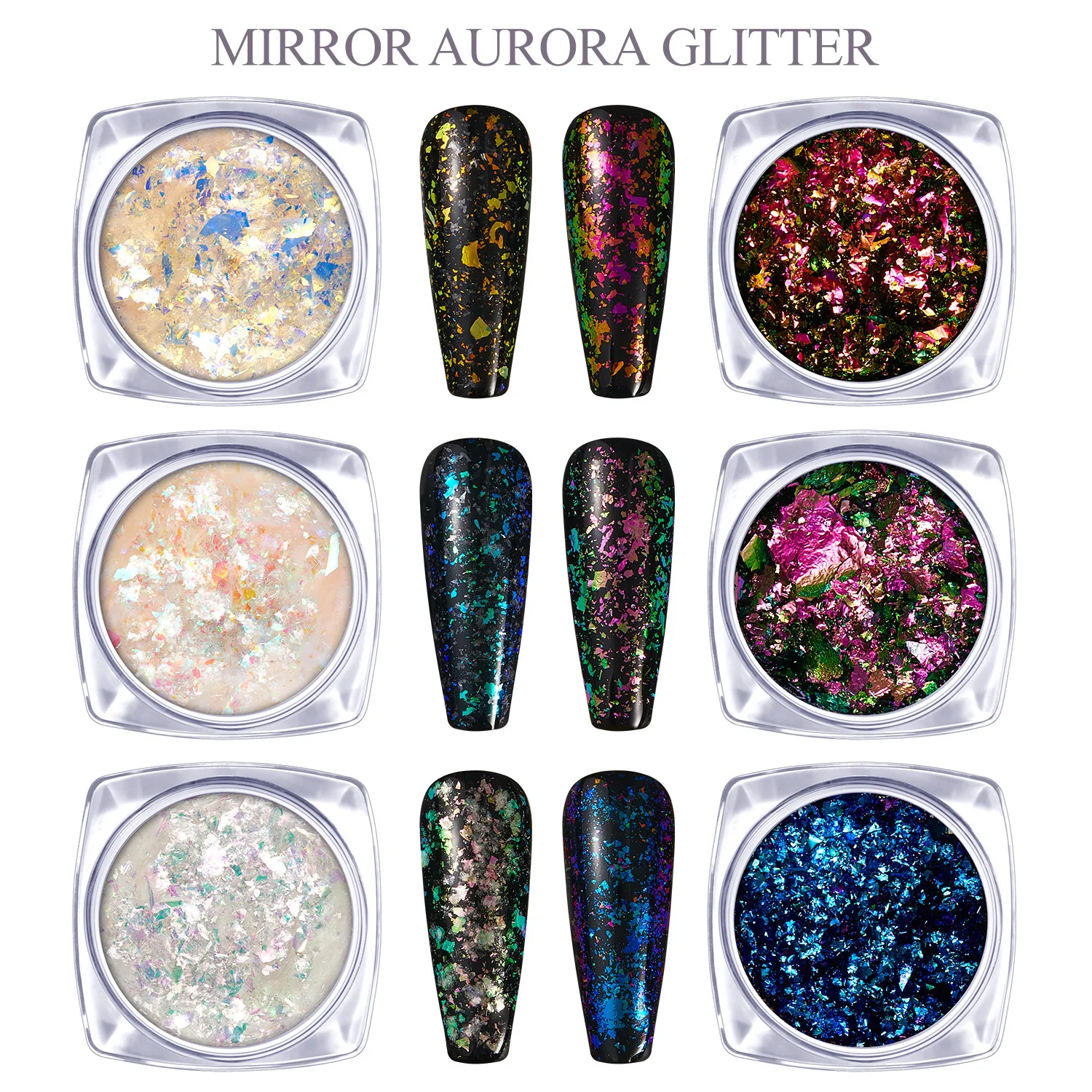 magic mirror powder optical chameleon mirror silver magic color variable cloud brocade powder metal glitter nail gl