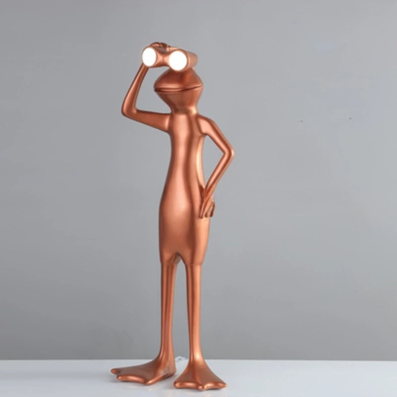 Unique Design Frog Fiberglass Light Emitting Diode Rechargeable Desk Lamp