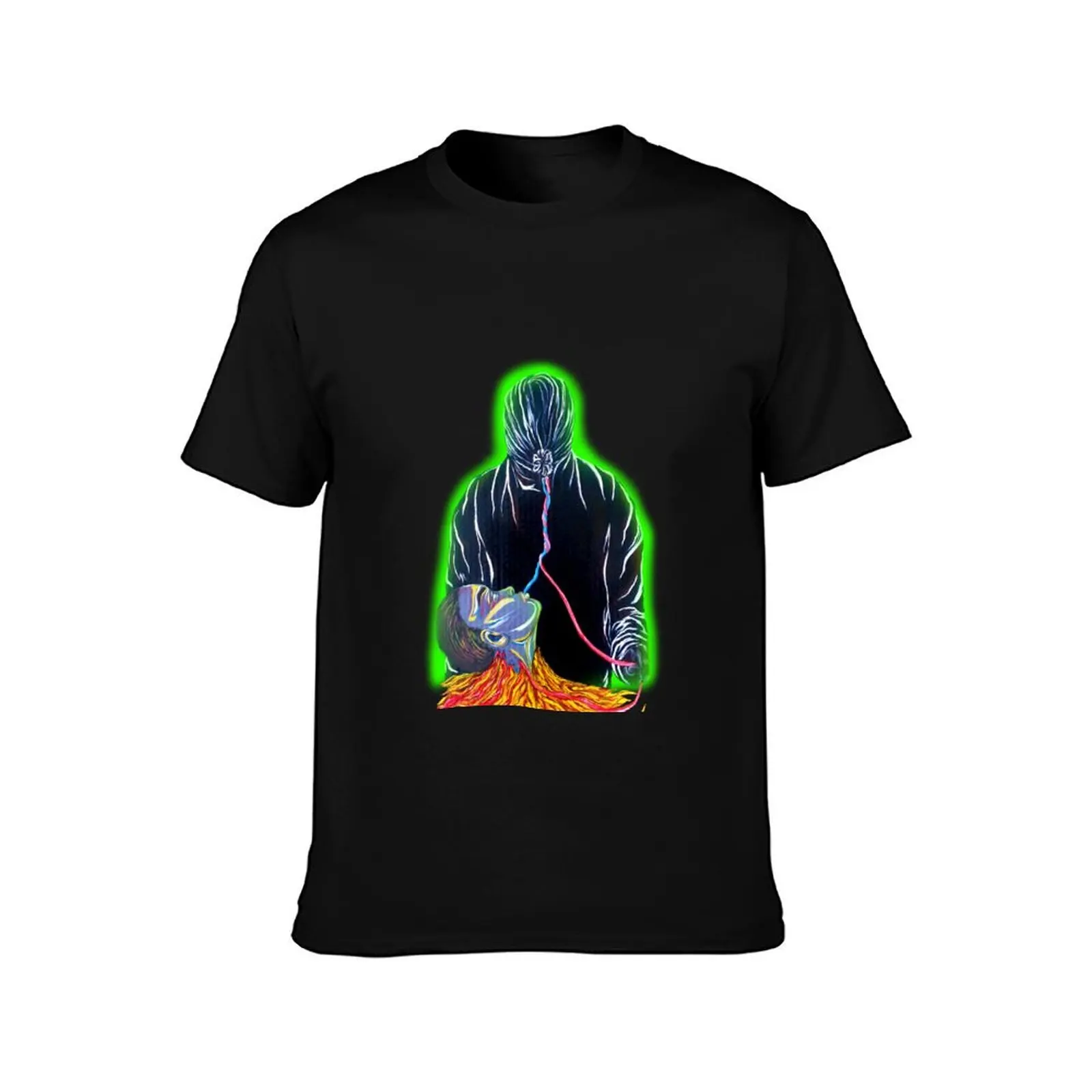 FOOL - Neon Hoodie T-Shirt Retro Style Print Casual Top T-Shirt