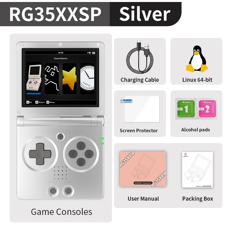 ANBERNIC RG35XXSP Retro Flip Handheld Game Console 3.5