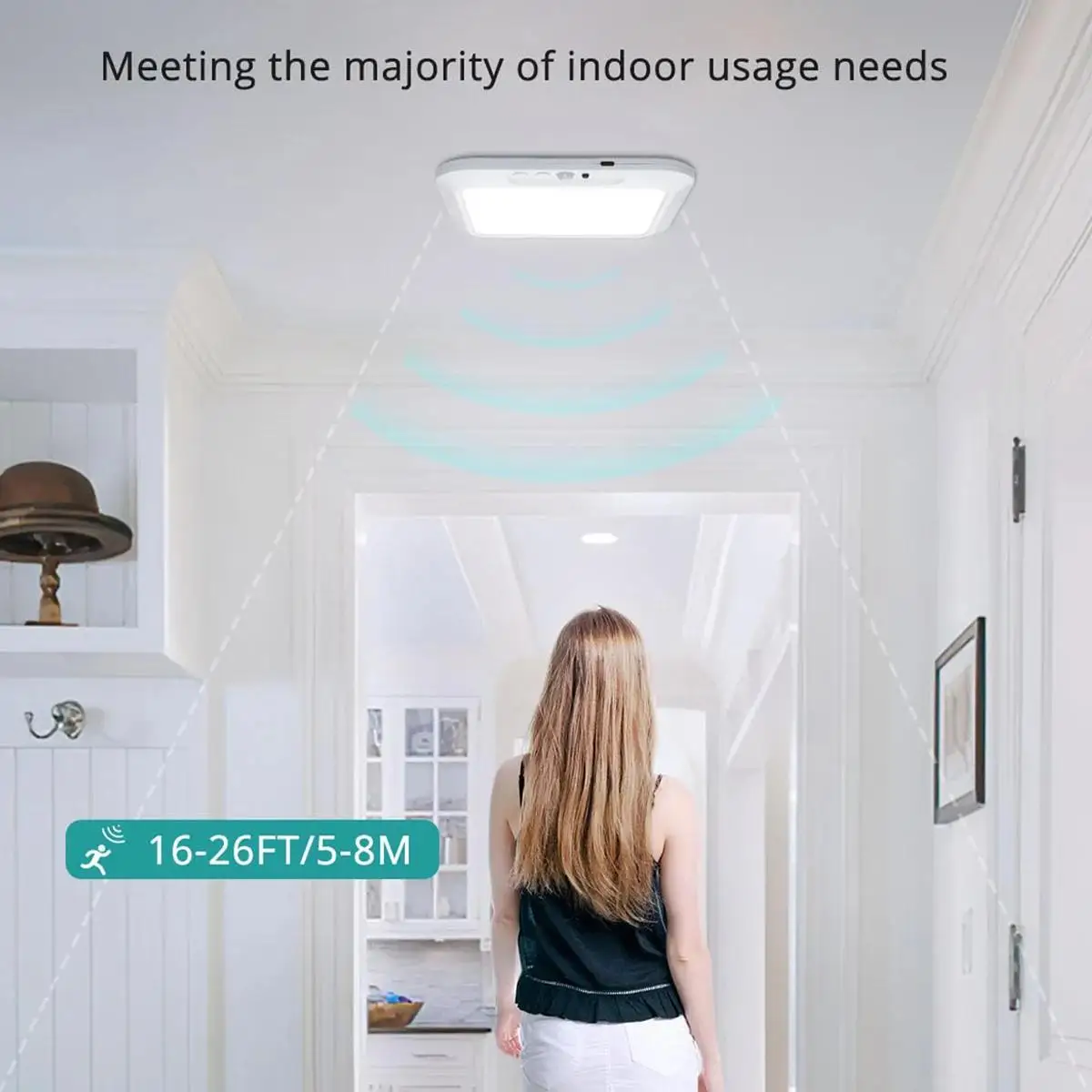 Capteur de mouvement a mené la lampe de plafond de balcon Timer sans fil pour le salon cuisine mur de télécommande petite nuit