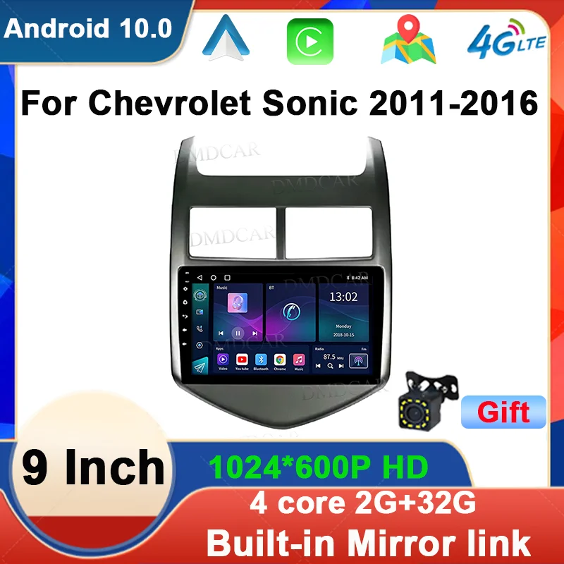 

Wireless CarPlay Android Auto Car Radio For Chevrolet Aveo 2 Sonic T300 2011 -2016 Multimedia DVD Player radio GPS Navigation 4G