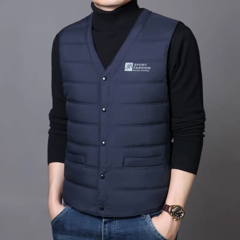 2024 New Autumn and Winter Fashion Lightweight Vest Men's Inside and Outside Waistcoat Male's Casual Loose Waist Jacket Coat