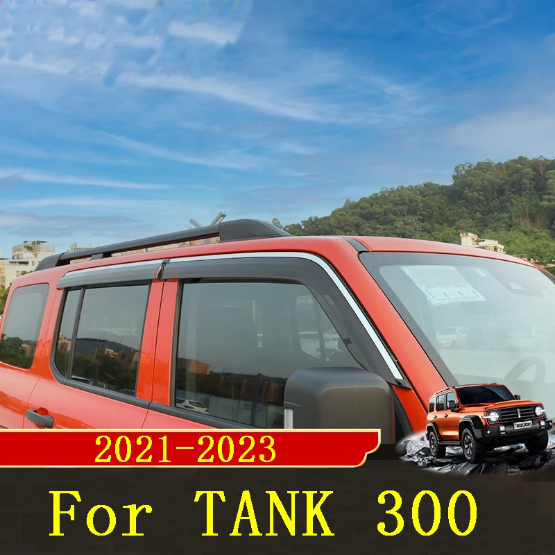 

Car Exterior Visor Vent Shades Window Visor Sun Rain Guard Deflector For Great Wall TANK 300 2021-2023