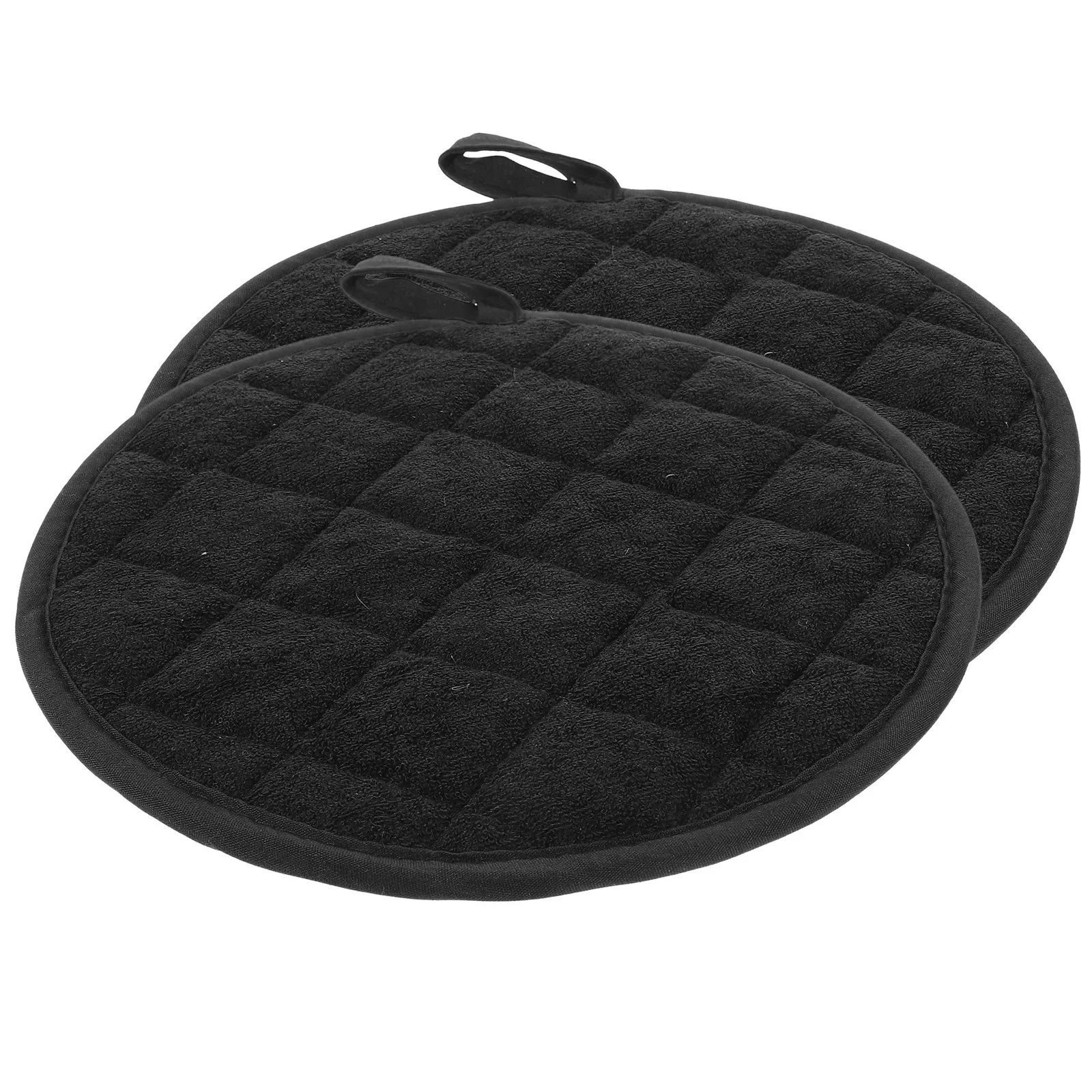 

2Pcs Heat Insulating Mat Cotton Pot Holder Simple Elegant Design Kitchen Dining Living Room Table Mat for Hot Dishes Coaster