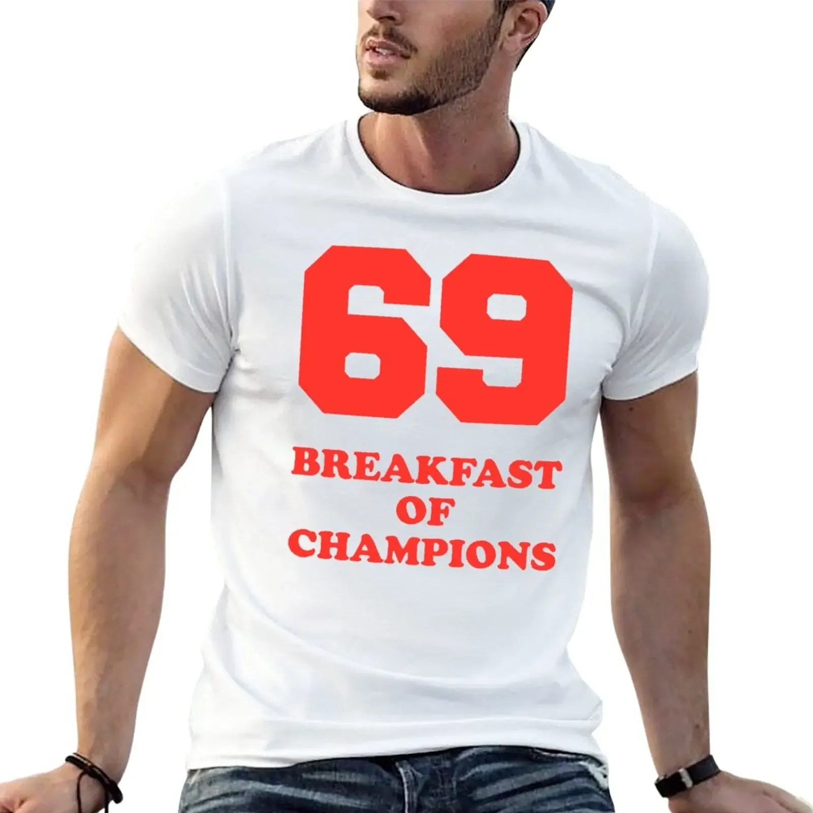 

69 Breakfast of Champions T-Shirt customs customizeds cute clothes animal prinfor boys mens t shirt